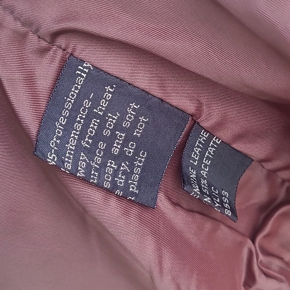 MEMBERS ONLY Dark Brown Leather Moto Racer Mens 46 XL Full Zip Jacket‎ VTG RARE - Picture 10 of 11